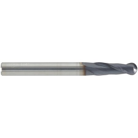 Cgs Tool 2Fl 30 Deg Ball End Mill 1/4"Dia 3/4"Loc 2-1/2"Oal W/Altin 122-2500 ALTIN